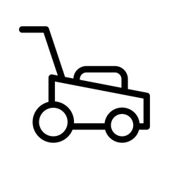 lawn mower icon or logo isolated sign symbol vector illustration - high quality black style vector icons
