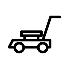 lawn mower icon or logo isolated sign symbol vector illustration - high quality black style vector icons

