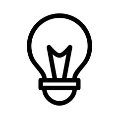 Fototapeta na wymiar light bulb icon or logo isolated sign symbol vector illustration - high quality black style vector icons 