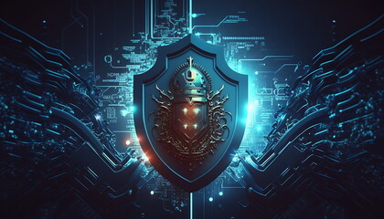 Fototapeta premium Securing the Future of Technology: The Intersection of Cyber security, Internet, Computers, and Artificial Intelligence 