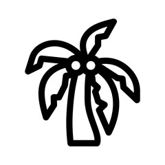 palm tree icon or logo isolated sign symbol vector illustration - high quality black style vector icons
