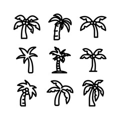 Fototapeta na wymiar palm tree icon or logo isolated sign symbol vector illustration - high quality black style vector icons 