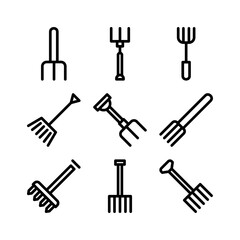 pitchfork icon or logo isolated sign symbol vector illustration - high quality black style vector icons
