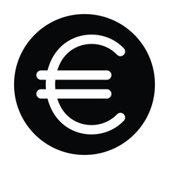 euro currency icon, euro vector, currency illustration