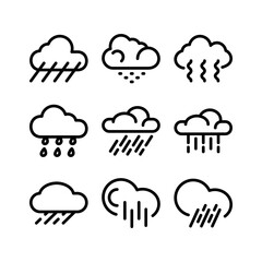 rain icon or logo isolated sign symbol vector illustration - high quality black style vector icons

