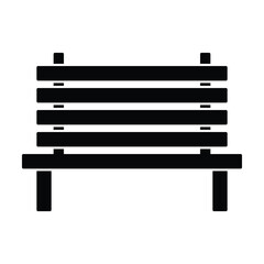 bench icon, park vector, relax illustration