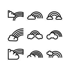 rainbow icon or logo isolated sign symbol vector illustration - high quality black style vector icons
