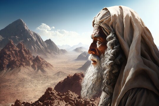 Moses on Mount Sinai. 