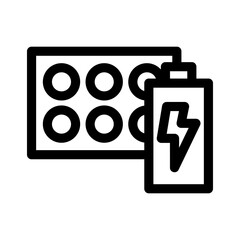 solar power icon or logo isolated sign symbol vector illustration - high quality black style vector icons
