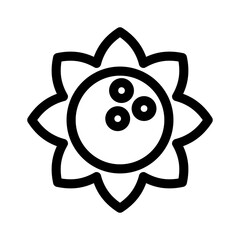 sunflower icon or logo isolated sign symbol vector illustration - high quality black style vector icons
