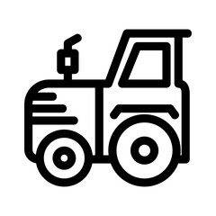 tractor icon or logo isolated sign symbol vector illustration - high quality black style vector icons
