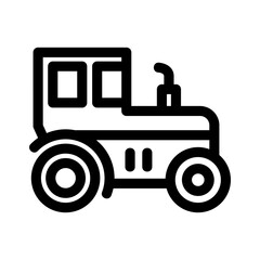 Obraz premium tractor icon or logo isolated sign symbol vector illustration - high quality black style vector icons 