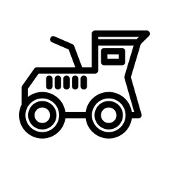 tractor icon or logo isolated sign symbol vector illustration - high quality black style vector icons
