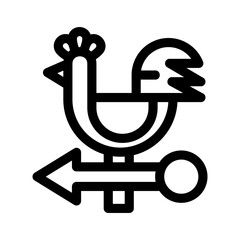 weather vane icon or logo isolated sign symbol vector illustration - high quality black style vector icons
