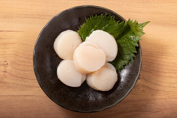 北海道産　ホタテ貝柱の刺身