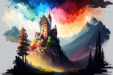 landscape with a castle