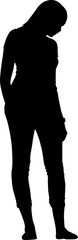 silhouette of a person black png
