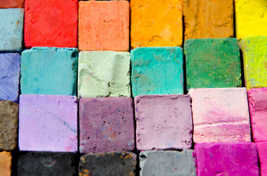 Chalk from the I Madonnari Italian Street Painting Festival, Santa Barbara, California.