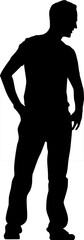 silhouette of a person black png