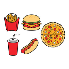 Fast food illustration vector icon design
