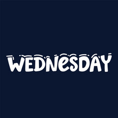 hello wednesday hand drawn design vector art