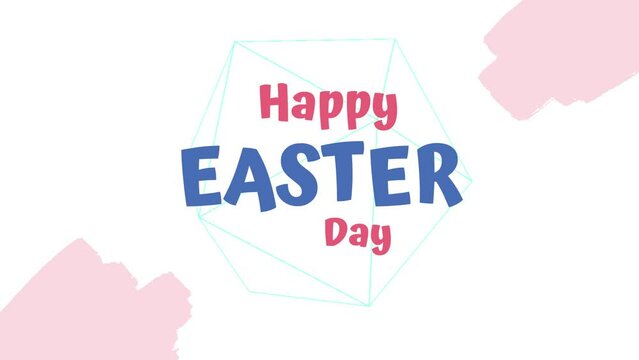 happy easter day wish video with simple background
