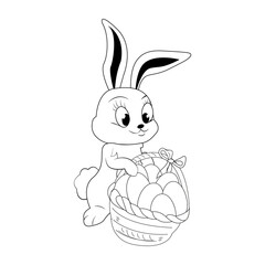 Cute fluffy gray bunny. Eared rodent. Cute cartoon rabbit. Bunny. Easter Bunny. Rabbit.