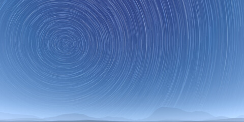 Blue night stars twirling landscape pattern. Space swirling beautiful galaxy skyscape. Stargaze...