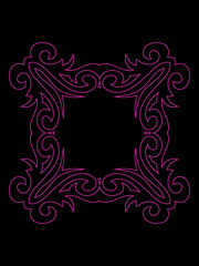 vector vintage floral flourish frame illustration