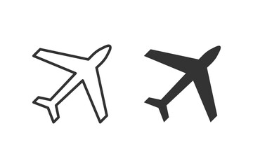 Airplane transport icon vector logo template. passenger plane, aircraft vector design. Vector illustration