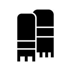 scarf icon or logo isolated sign symbol vector illustration - high quality black style vector icons
