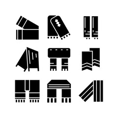 scarf icon or logo isolated sign symbol vector illustration - high quality black style vector icons
