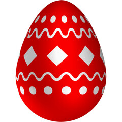 red and white Easter egg