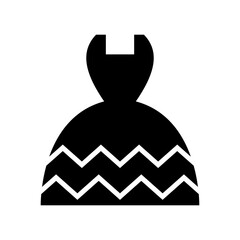 wedding dress icon or logo isolated sign symbol vector illustration - high quality black style vector icons
