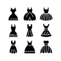 wedding dress icon or logo isolated sign symbol vector illustration - high quality black style vector icons
