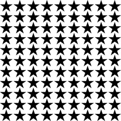 black and white star seamless pattern repeated design on white vector illustration