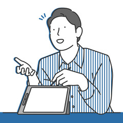 사무실 직원간의 커뮤니케이션과 솔루션 해결 일러스트