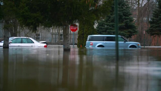hurricane flooding climate change cars helpless cars disaster destruction flood