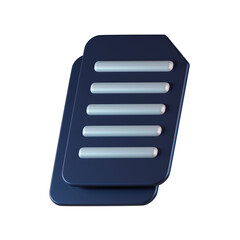 Duplicate Document 3D Icon