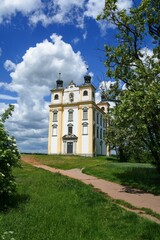 Walkway to the chapel of St. Florian. Moravian Krumlov. Czechia. - obrazy, fototapety, plakaty