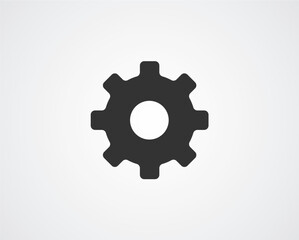 Setting icon. Cog, tools, gear. Help, options, account, adjustment, gauge, tune, test. Vector stock illustration.