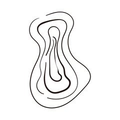 Abstract line vector decorative element