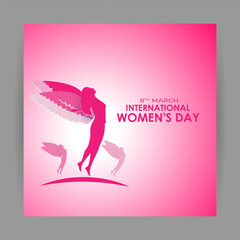 Vector illustration for International Women's Day 8 March background