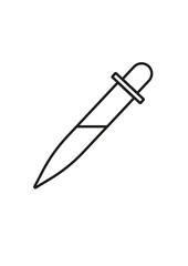 Pipette Icon / Symbol - halb gefüllt 