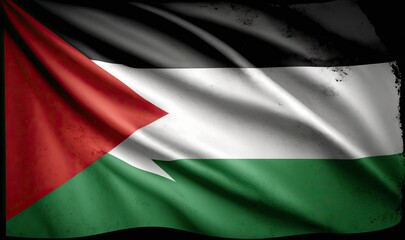 Fototapeta premium Palestinian Flag Fluttering with Pride. Generative AI