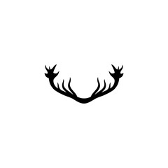 Deer antler icon  design on white background.