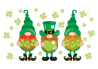 Three funny St Patrick s Day gnomes