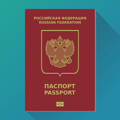 Russian passport (flat design)