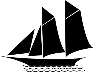 Silhouette d'un voilier deux mats	