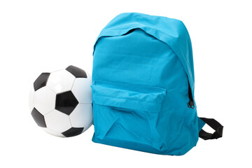 School Bag and Football Soccer Ball